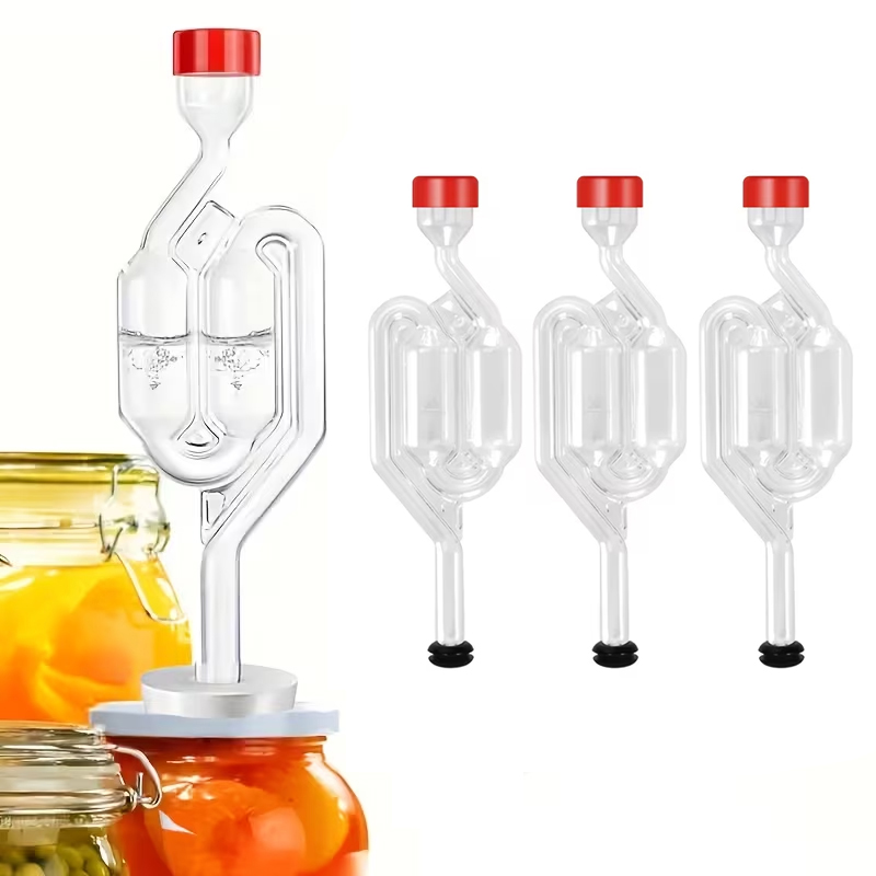 Wine Beer Making Supplies - S字型エアロック、食品グレードのグロメット付き、自家醸造用バブルバルブ、発酵槽、カーボーイ、ワイン製造用品、ワイン、ビール醸造用