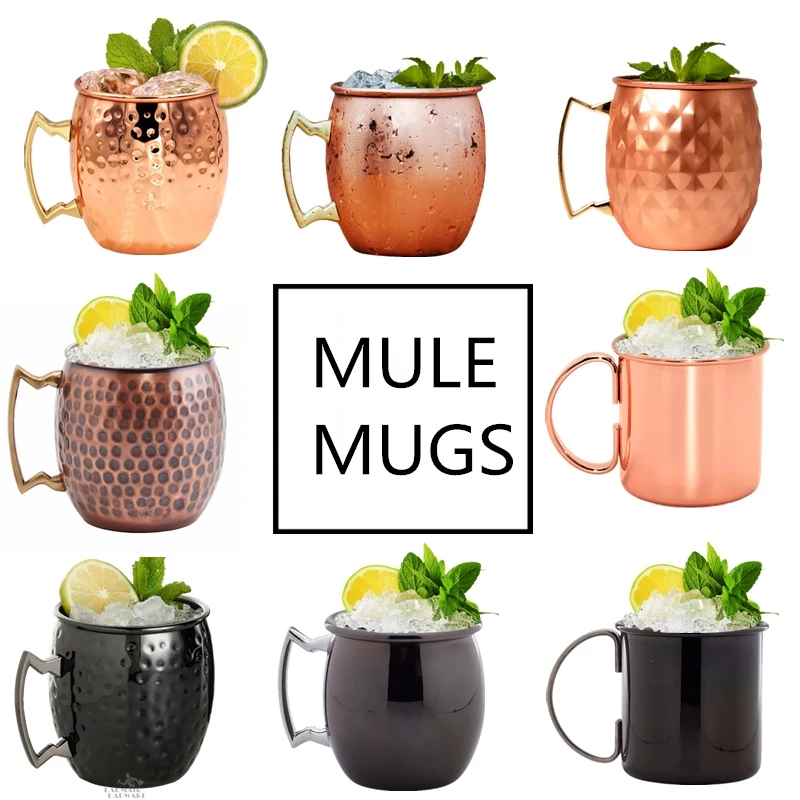 Wine Beer Coffee - 銅製マグカップ,ステンレスカップ,550ml,カクテルまたはワイン用,コーヒーまたはバーツール,1個