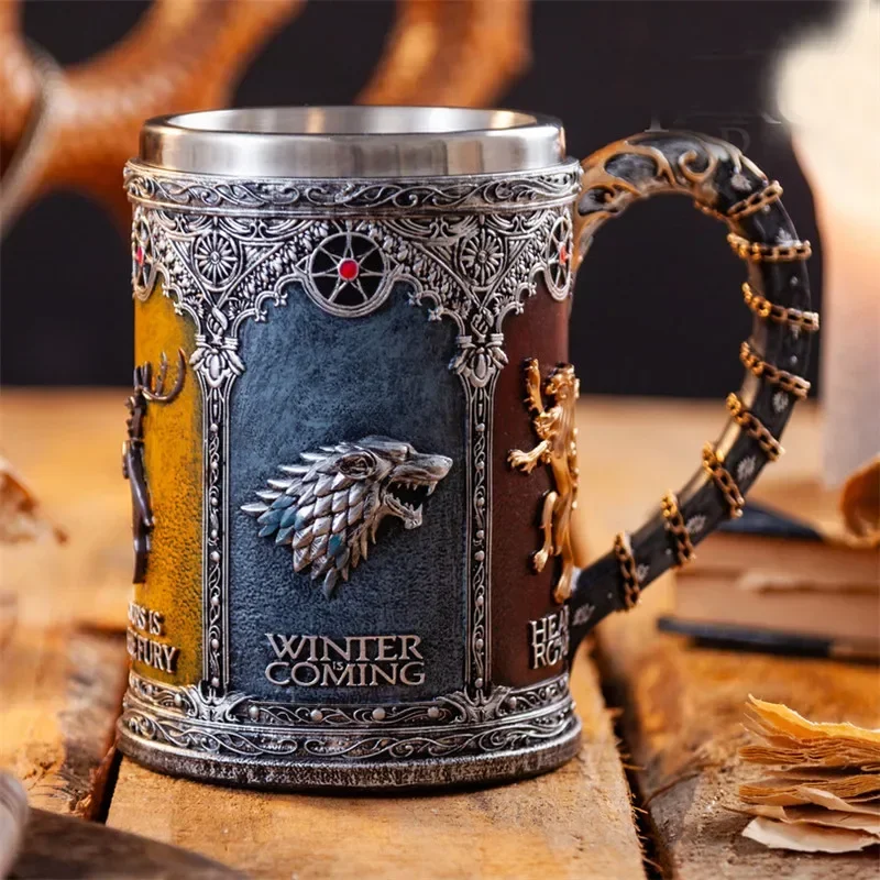 3Dビールマグカップ コーヒーカップ ゴシックゴブレット 鉄 - Wine Beer Coffee のレビューと価格