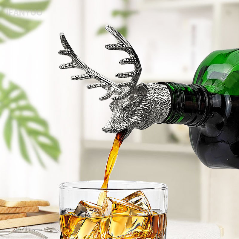 亜鉛合金製鹿の頭型ワインポアラー ボトルスパウトストッパー  - Wine Beer Spirits のレビューと価格