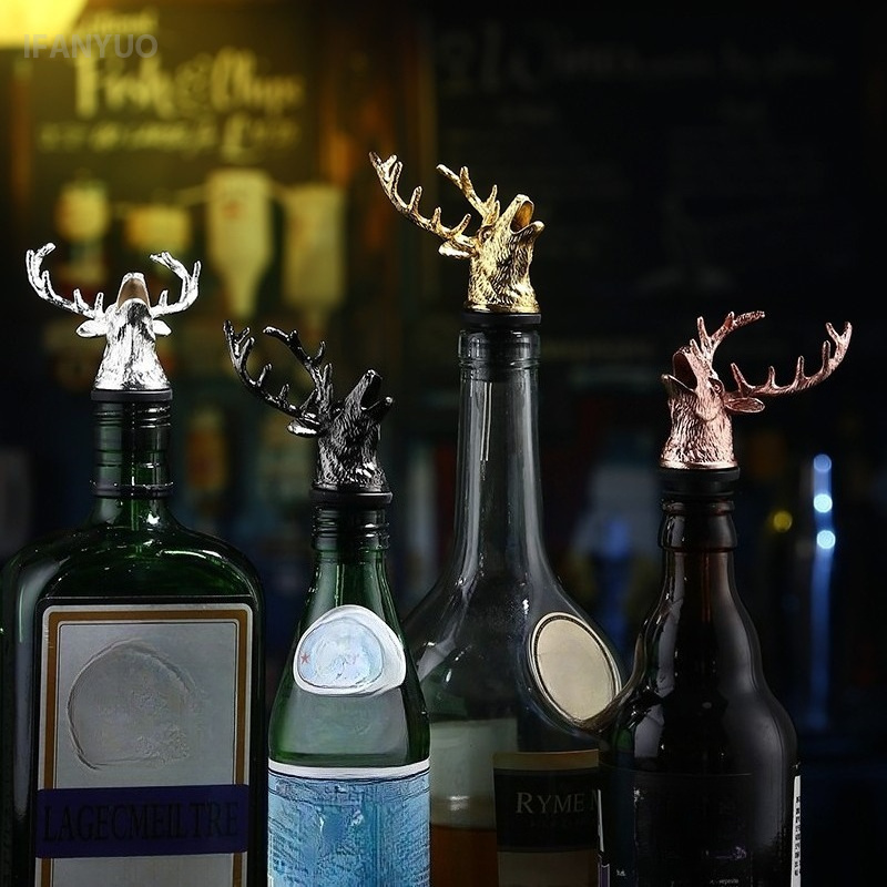 亜鉛合金製鹿の頭型ワインポアラー ボトルスパウトストッパー  - Wine Beer Spirits のレビューと価格