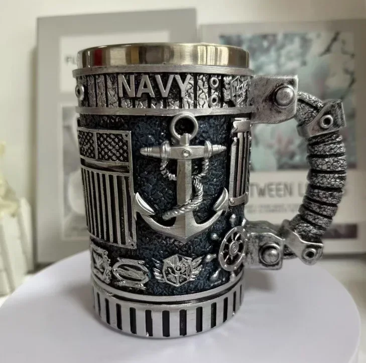 1個 ネイビーカップ 空軍アンカー プレーン ワインマグ レ - Wine Beer Coffee のレビューと価格