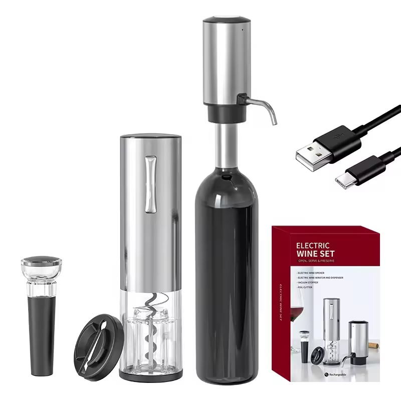 2024 新デザイン 4-in-1 リチウム充電式電気ボトル - Bottle Stopper Set のレビューと価格