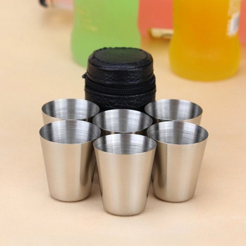 4/6 個のステンレス鋼カップミニショットグラスビールカップ - Wine Beer Coffee のレビューと価格