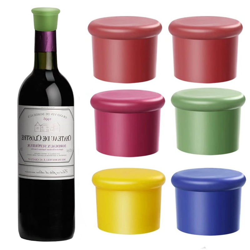 1/5 個ワインストッパー再利用可能なシリコーンコルクワイン - Wine Beer Spirits のレビューと価格