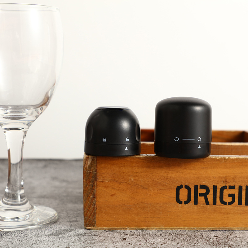 ワインシャンパンストッパーキャップ,黒家庭用キッチンシール用 - Bottle Stopper Set のレビューと価格