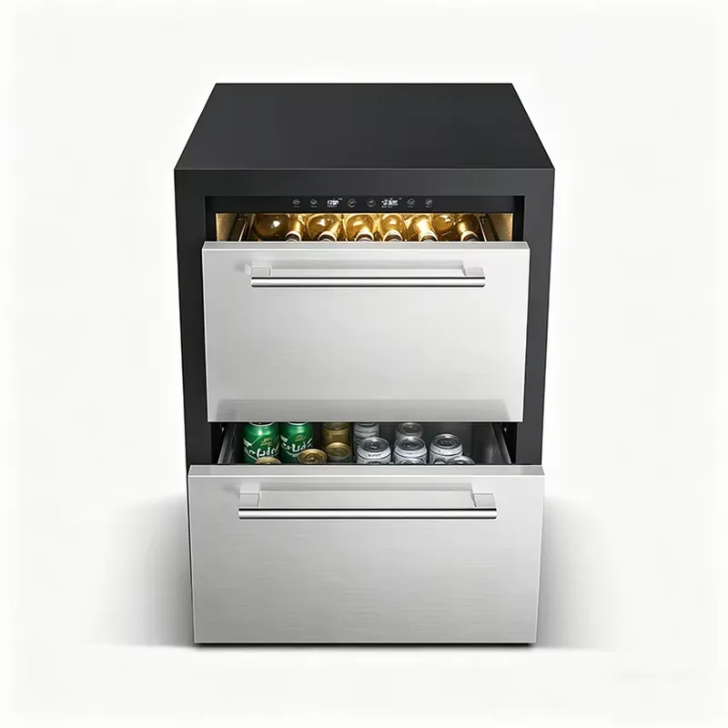 黒色で耐久性のあるステンレス製、145Lの霜取り不要デュアル - Wine Beer Dual Zone のレビューと価格