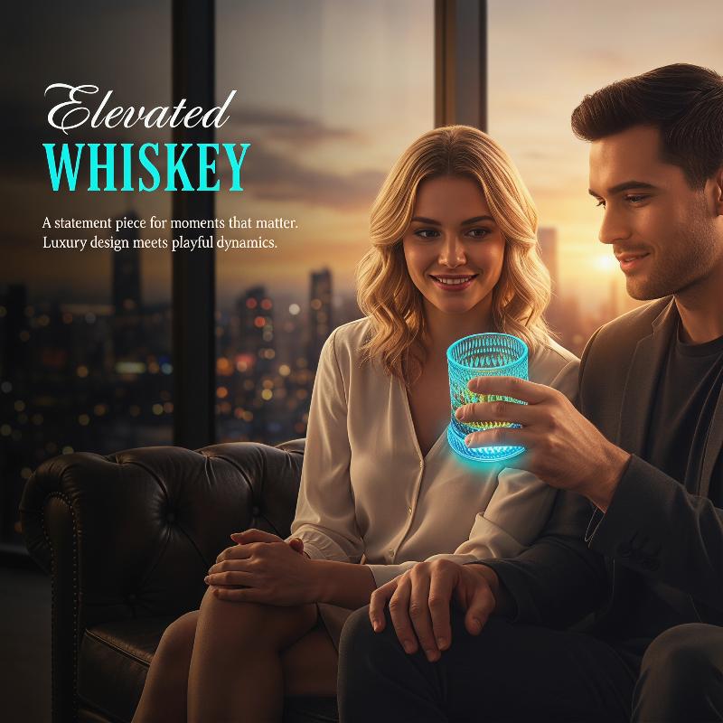 革新的な360 °   回転式ガラスカップとLEDベースで究 - Beer And Wine Experience のレビューと価格