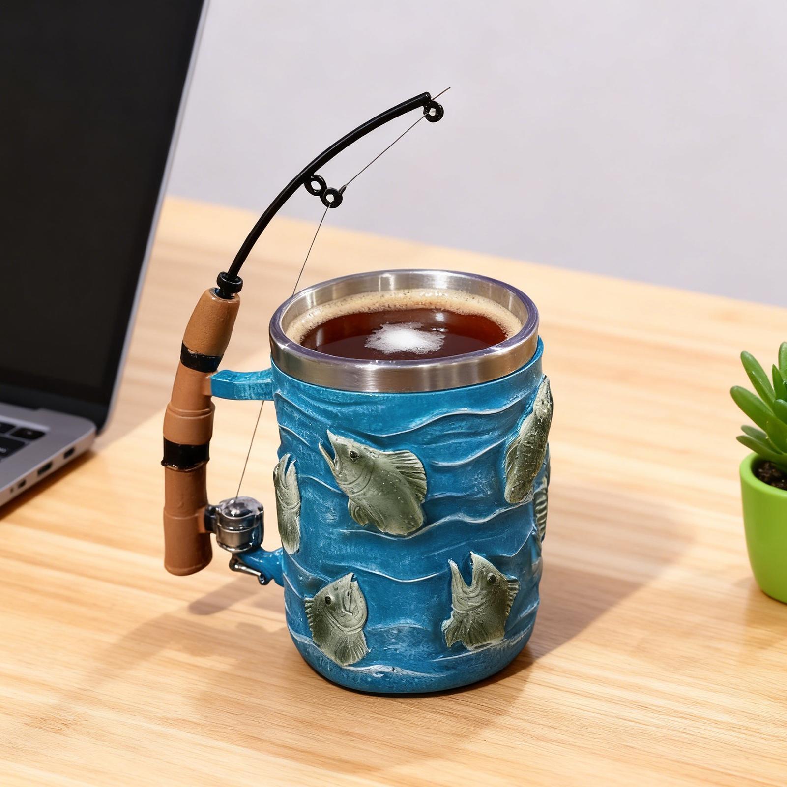 コーヒーマグ樹脂製冷温両用飲料水カップ釣りテーマデコレーショ - Wine Beer Coffee のレビューと価格