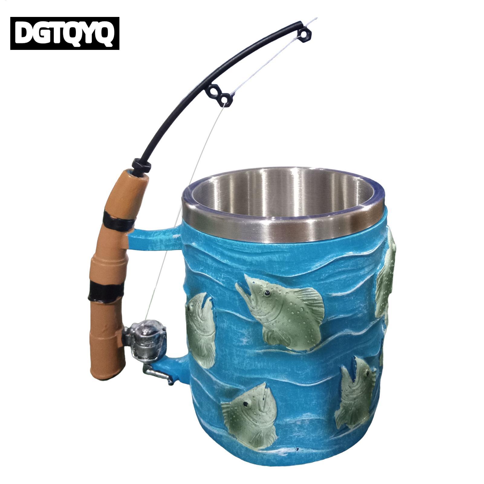コーヒーマグ レジン製 3D魚型 冷温飲料用カップ 釣りテー - Wine Beer Coffee のレビューと価格