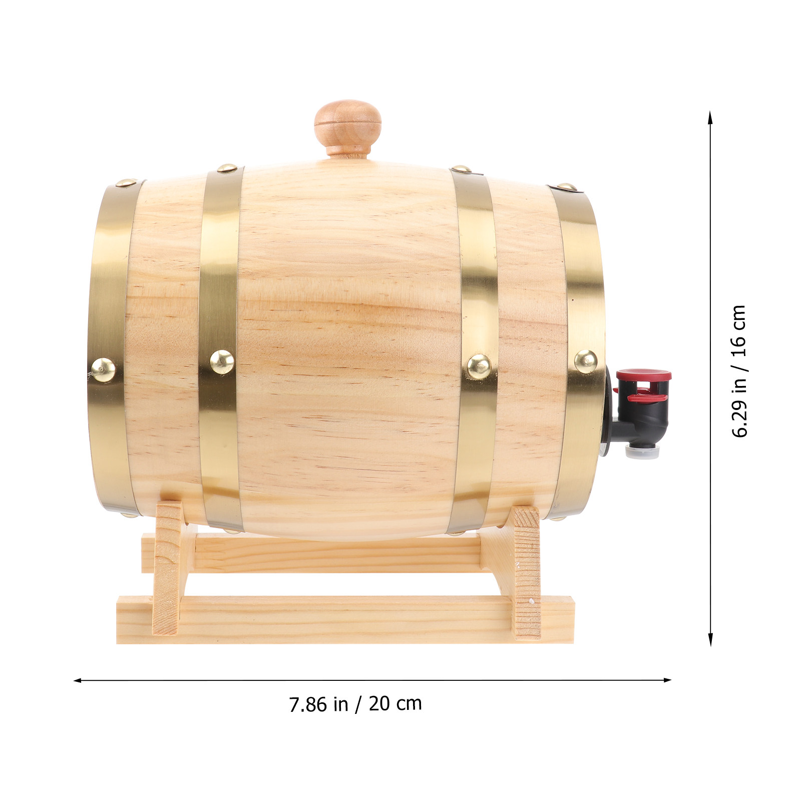 手作りのオーク材ワイン樽セット（スタンド、栓、スピゴット付き - Wine Beer Spirits のレビューと価格